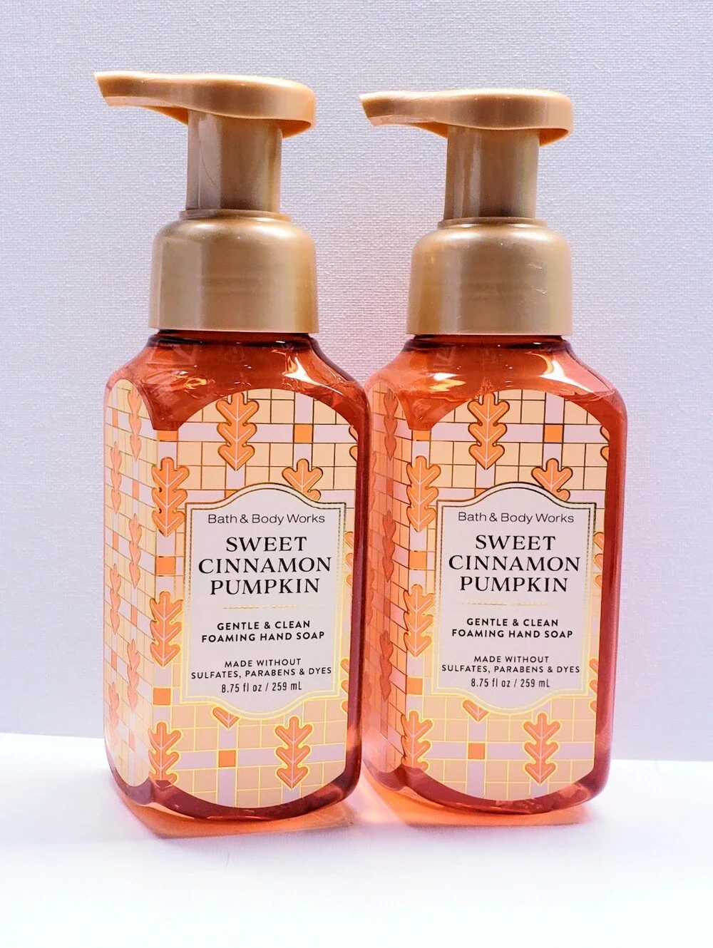 Bath & Body Works SWEET CINNAMON PUMPKIN Gentle & Clean Foaming Hand Soap(2 pcs)